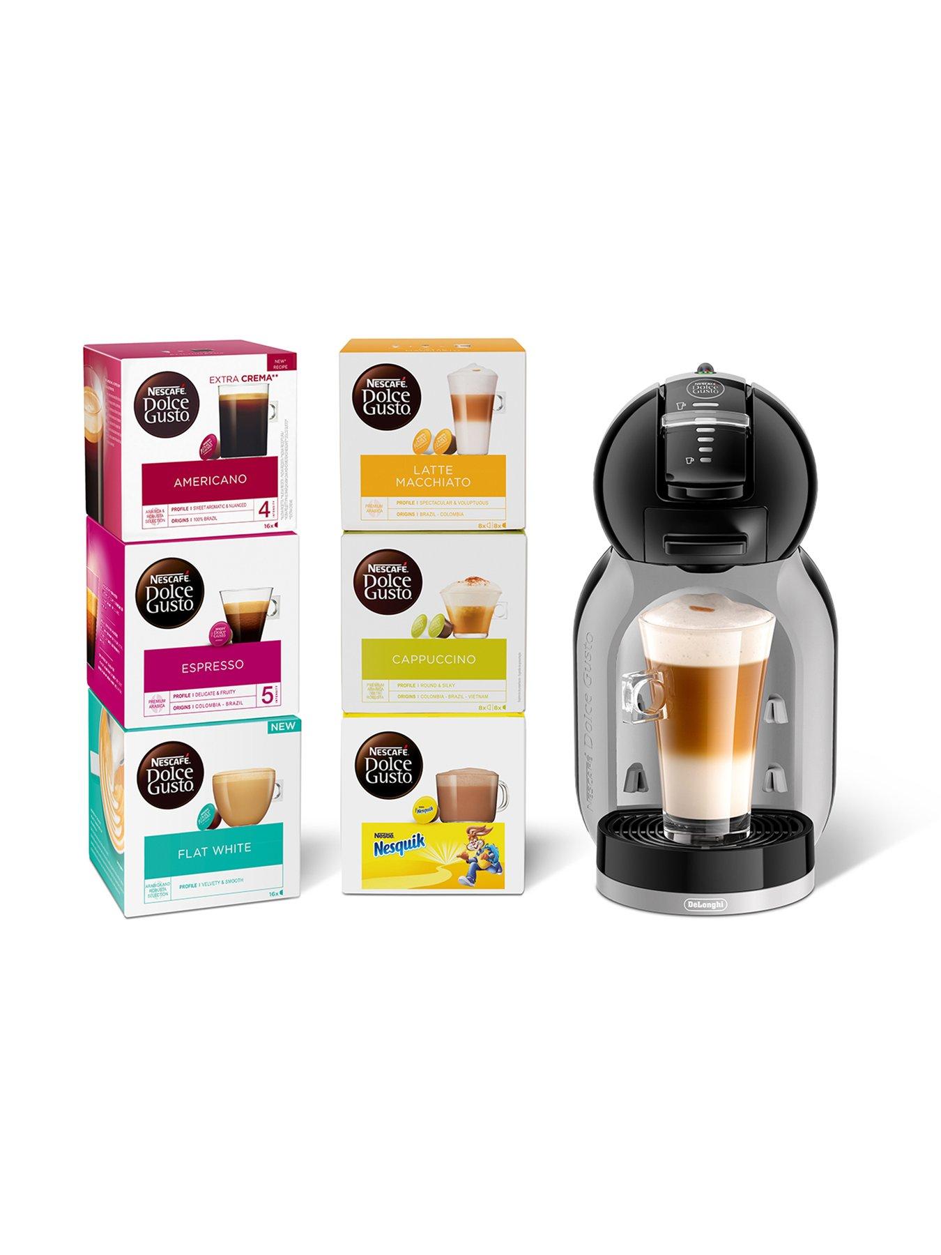 Nescafe Dolce Gusto Mini Me Automatic Coffee Machine Starter Kit by De Longhi Arctic Grey and Black Anthracite Very