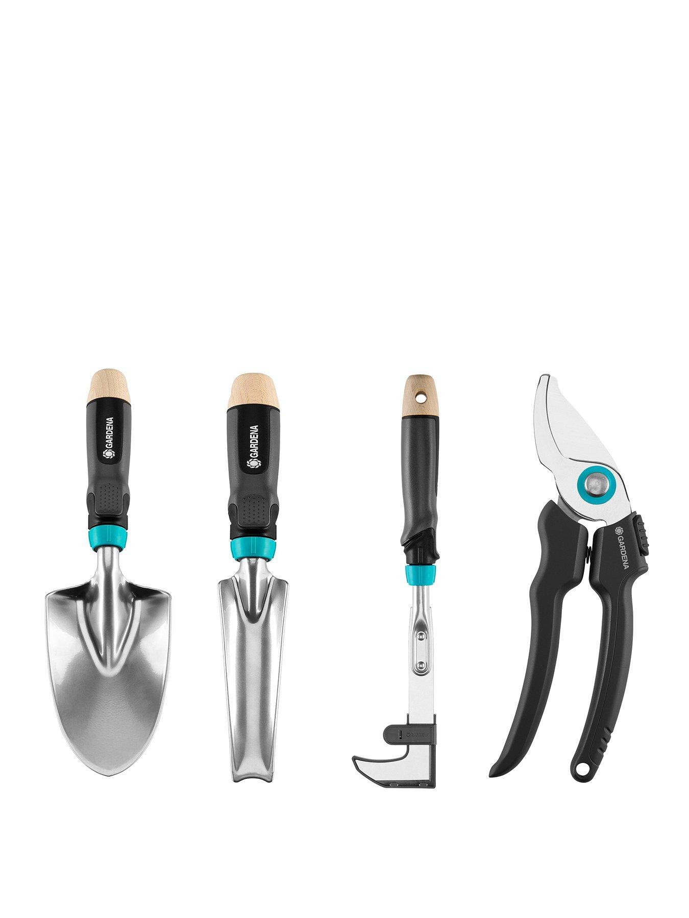 Product photograph of Gardena Ecoline Tool Bundle Secateurs Trowel Patio Weeder And Weeding Trowel from very.co.uk