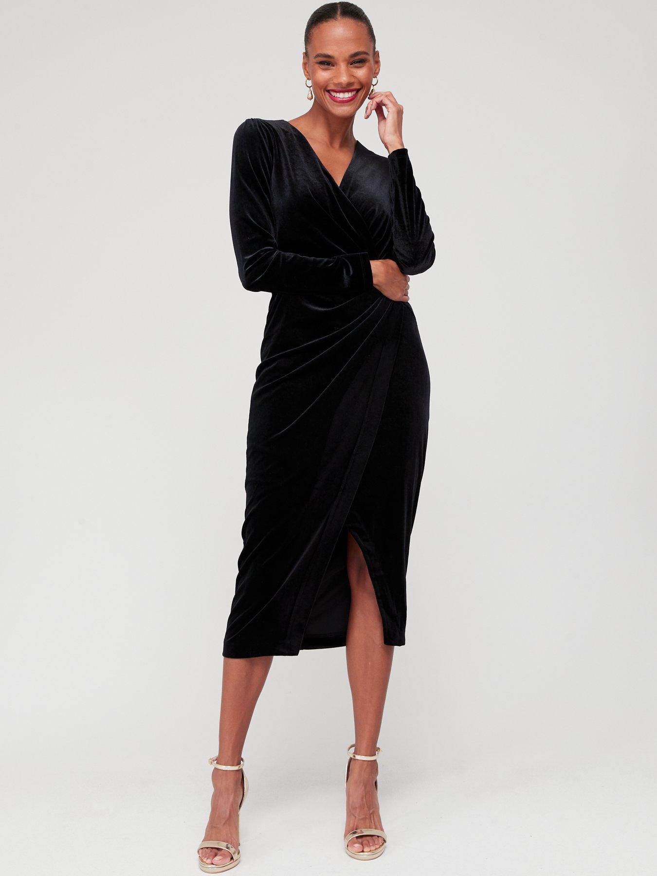 Women's Black Midi Dresses | Very.co.uk
