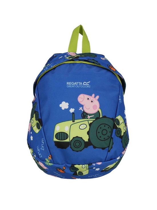 front image of regatta-peppa-pig-tractor-backpack