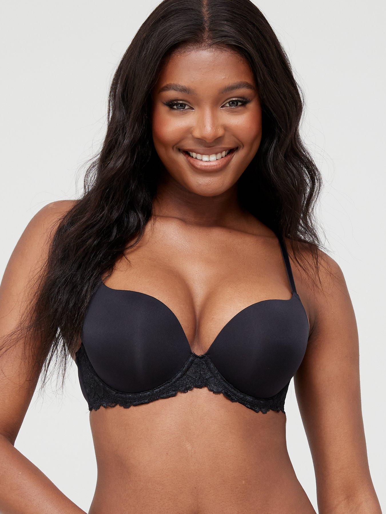 undefined Claire Super Push Up Demi Bra - Black