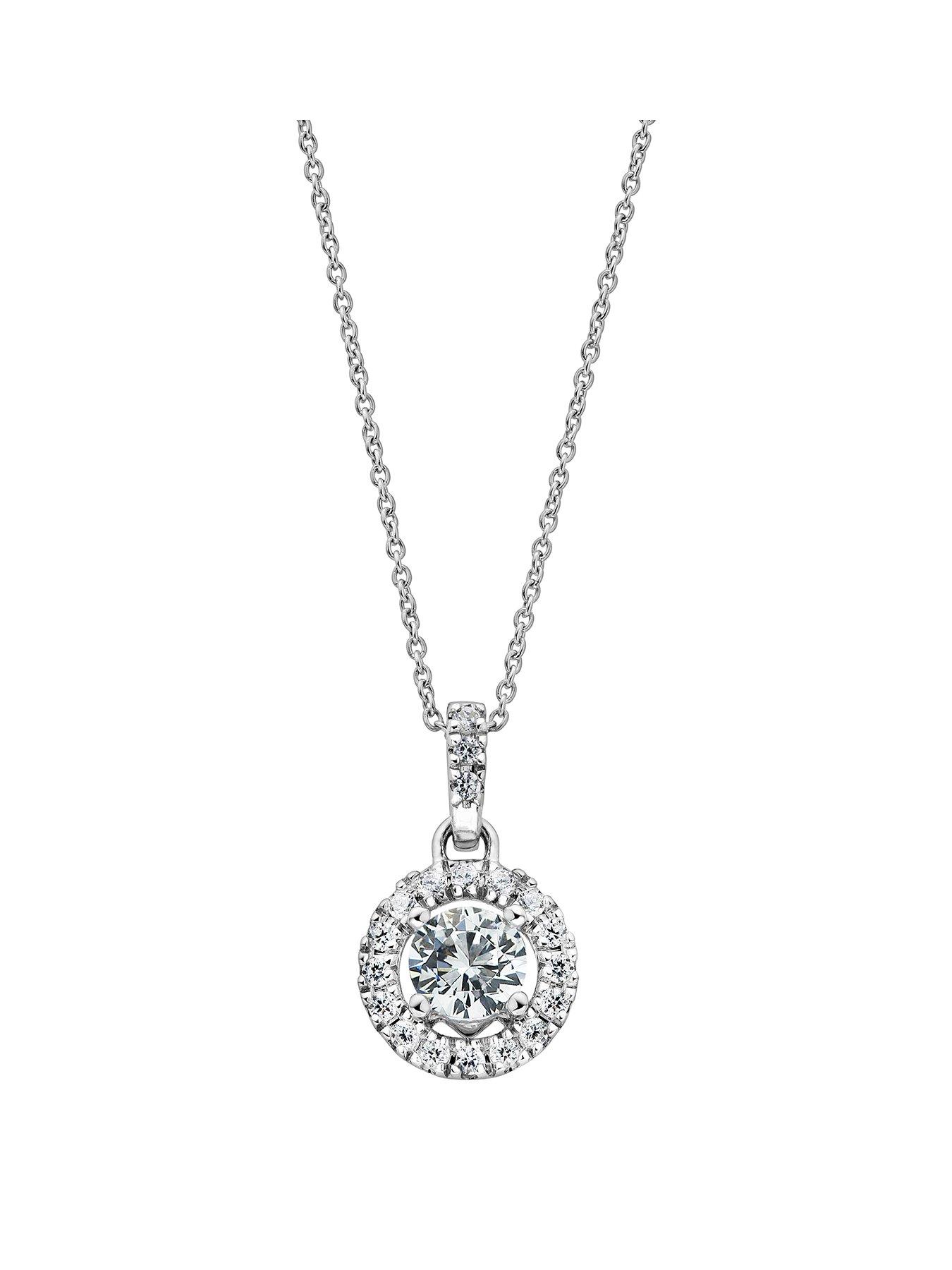 undefined Ana Created Brilliance 9ct Gold White Gold 0.33ct Lab Grown Diamond Pendant Necklace