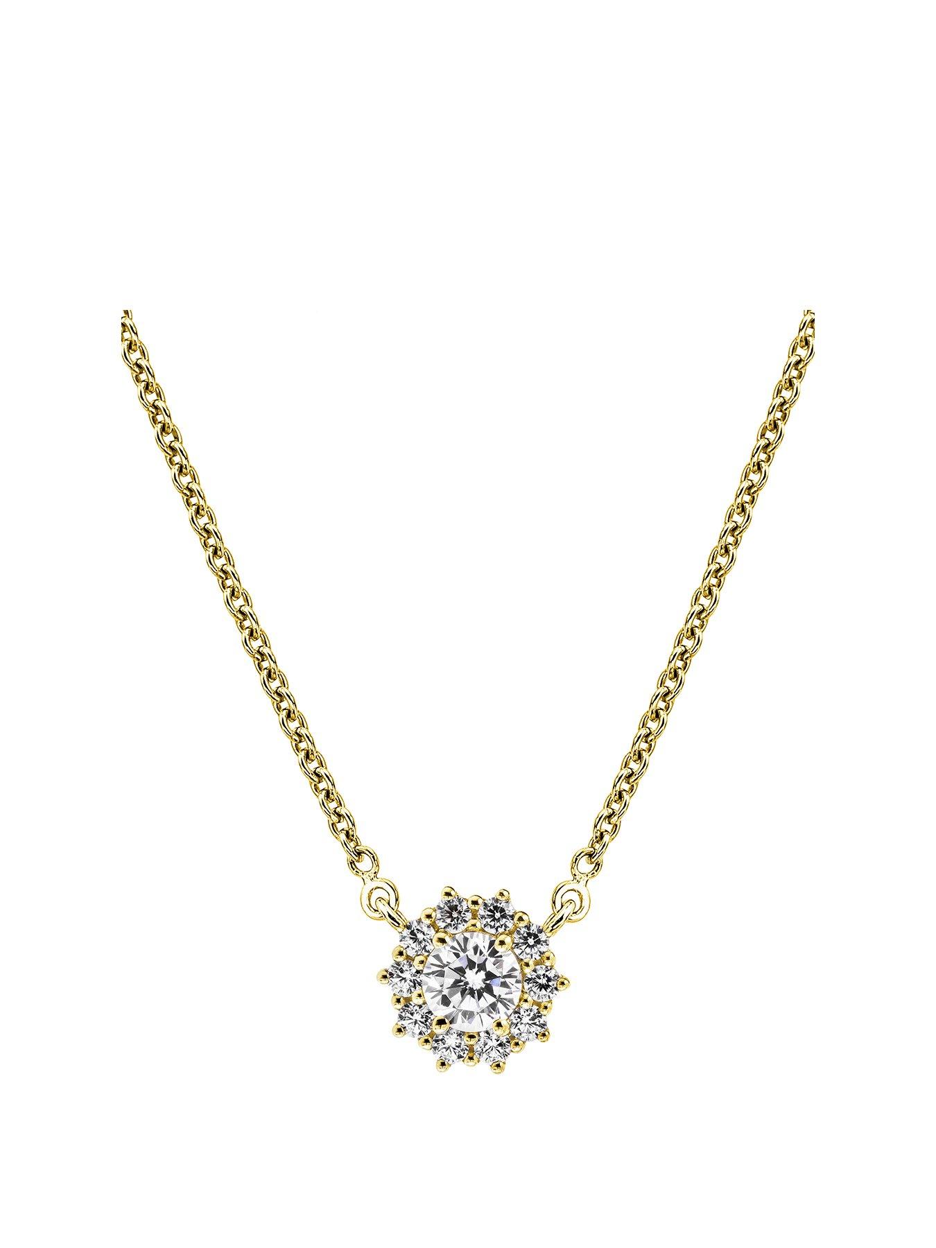 created-brilliance-anya-9ctnbspgold-036ctnbspdiamond-cluster-necklace