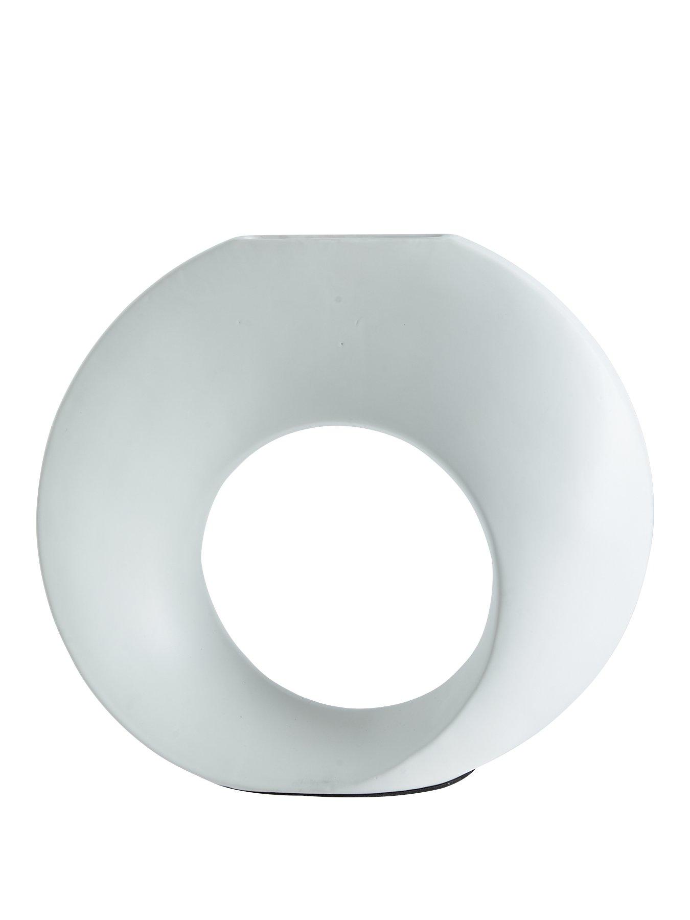 Product photograph of Isabella Circle Ceramic Vase - White from very.co.uk