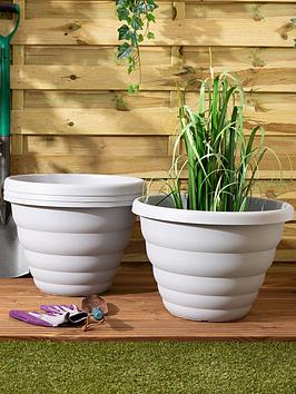 Product photograph of Wham Set Of 4 H342 Beehive 40cm Round Pot from very.co.uk