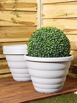 Product photograph of Wham Set Of 4 H344 Beehive 48cm Round Pot from very.co.uk