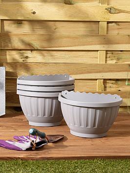 Product photograph of Wham Set Of 4 H184 Etruscan 30cm Wall Basket from very.co.uk