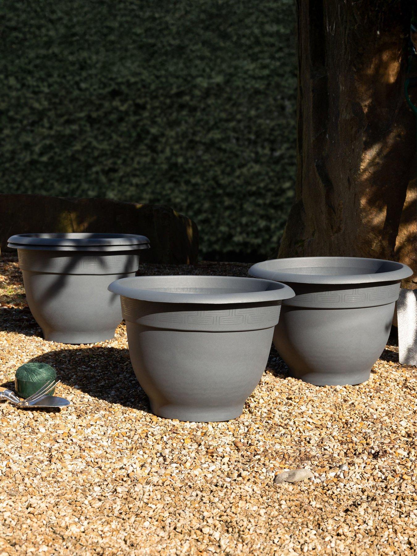 Product photograph of Wham Set Of 4 48cm Round Bell Planter from very.co.uk