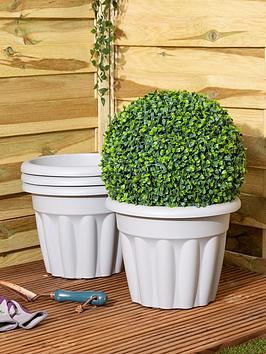Product photograph of Wham Set Of 4 Vista 33cm Round Planter from very.co.uk
