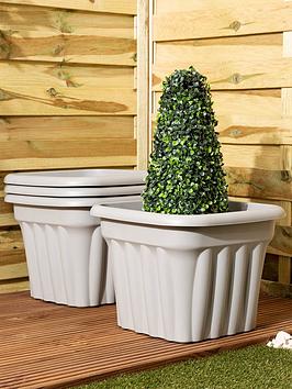 Product photograph of Wham Set Of 4 Vista 40cm Round Planter from very.co.uk