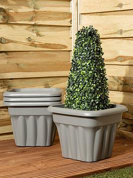 Product photograph of Wham Set Of 4 Vista 33cm Square Planter from very.co.uk