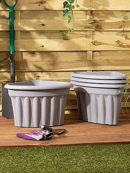Product photograph of Wham Set Of 4 Vista 40cm Corner Planter from very.co.uk