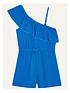  image of monsoon-girls-sew-1-shoulder-playsuit-with-pom-poms-blue