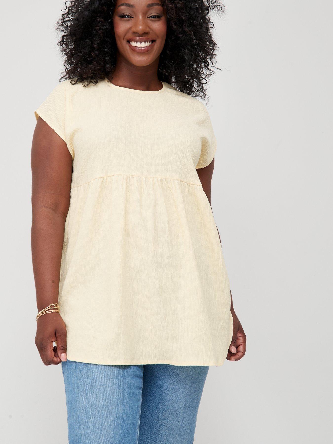 Yellow M NoName T-shirt WOMEN FASHION Shirts & T-shirts Crochet discount 88% 