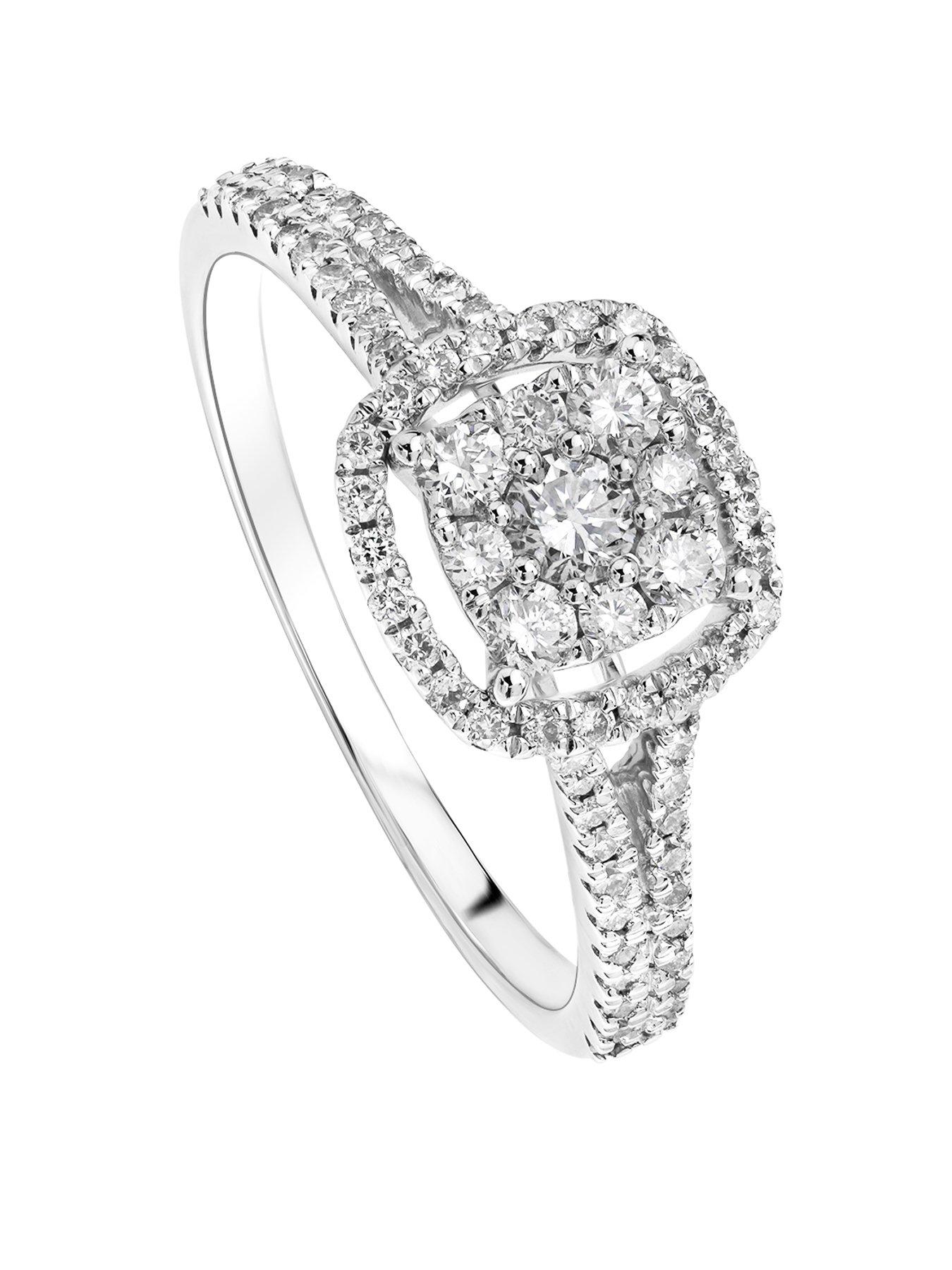 Created Brilliance Gemma Created Brilliance 9ct White Gold 0.52ct Lab Grown Diamond Halo Ring