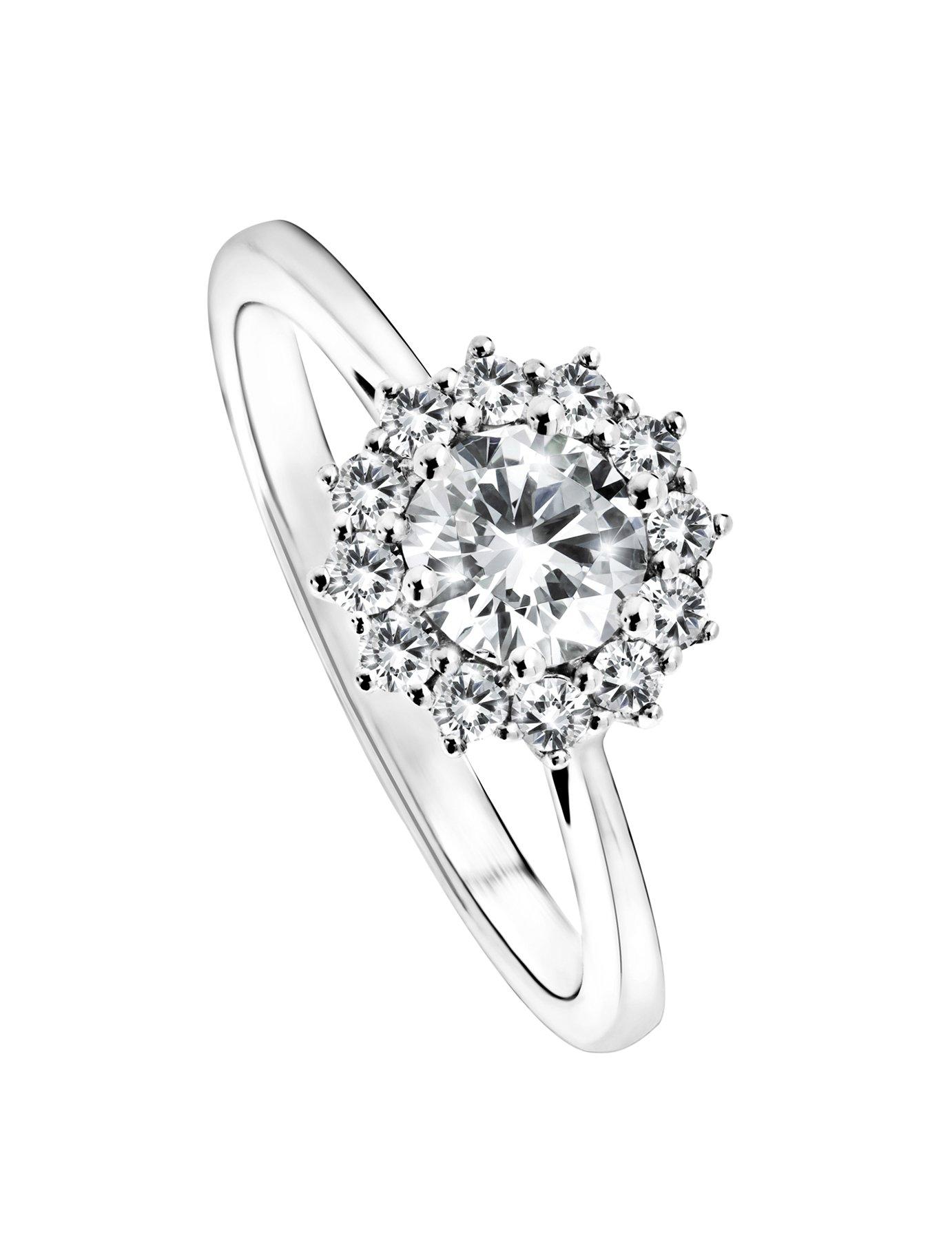 Image 1 of 4 of Created Brilliance Lillian Created Brilliance 9ct White Gold 0.75ct Lab Grown Diamond Cluster Ring