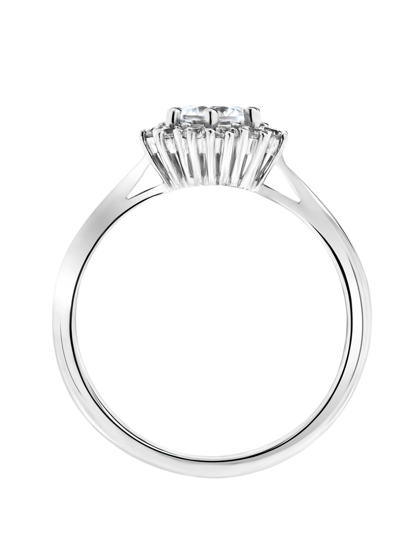 Image 3 of 4 of Created Brilliance Lillian Created Brilliance 9ct White Gold 0.75ct Lab Grown Diamond Cluster Ring
