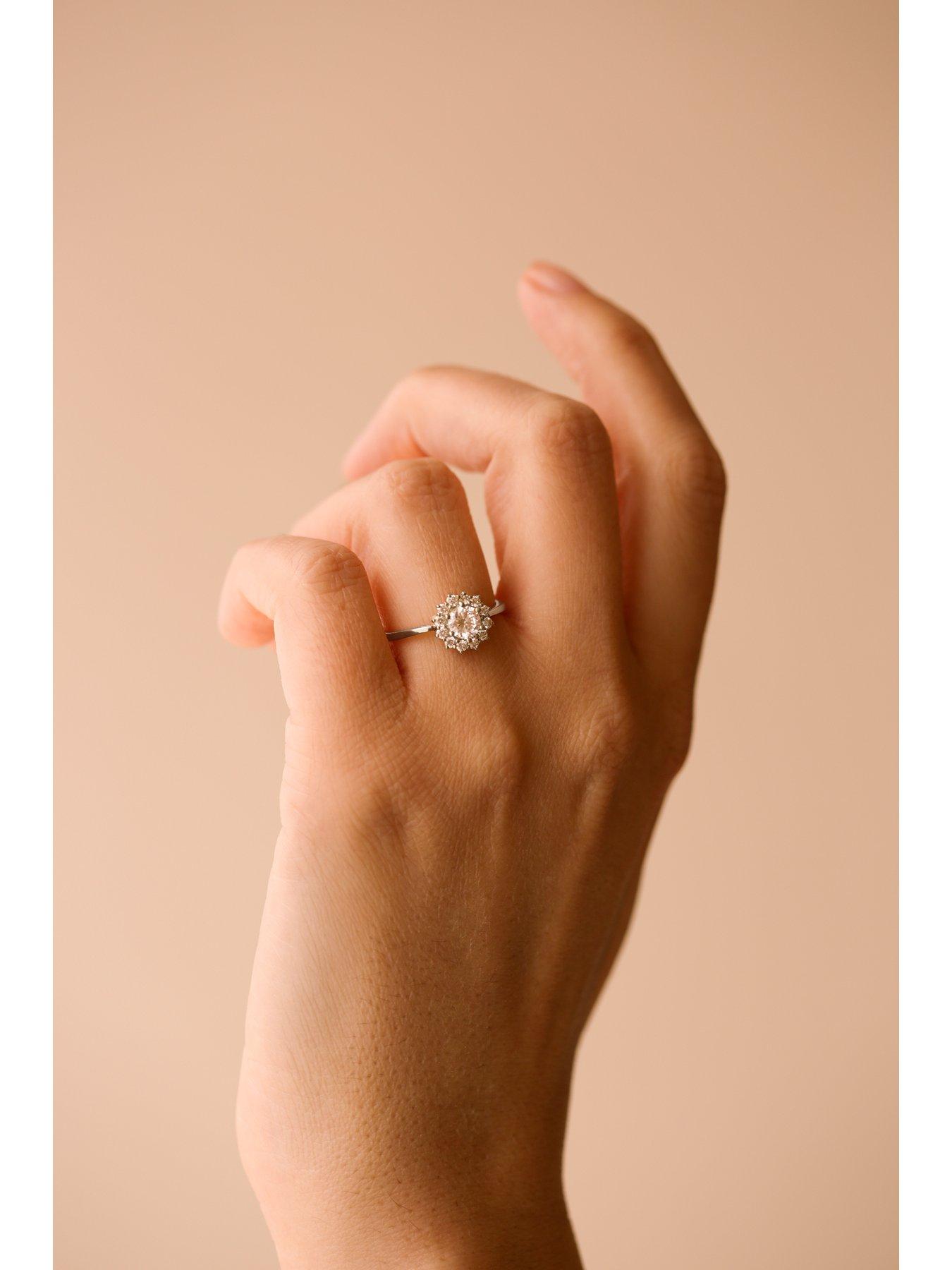 Image 4 of 4 of Created Brilliance Lillian Created Brilliance 9ct White Gold 0.75ct Lab Grown Diamond Cluster Ring