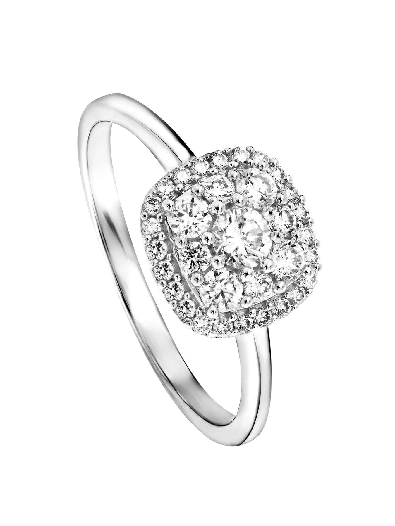 undefined Helen Created Brilliance 9ct White Gold 0.50ct Lab Grown Diamond Cluster Ring