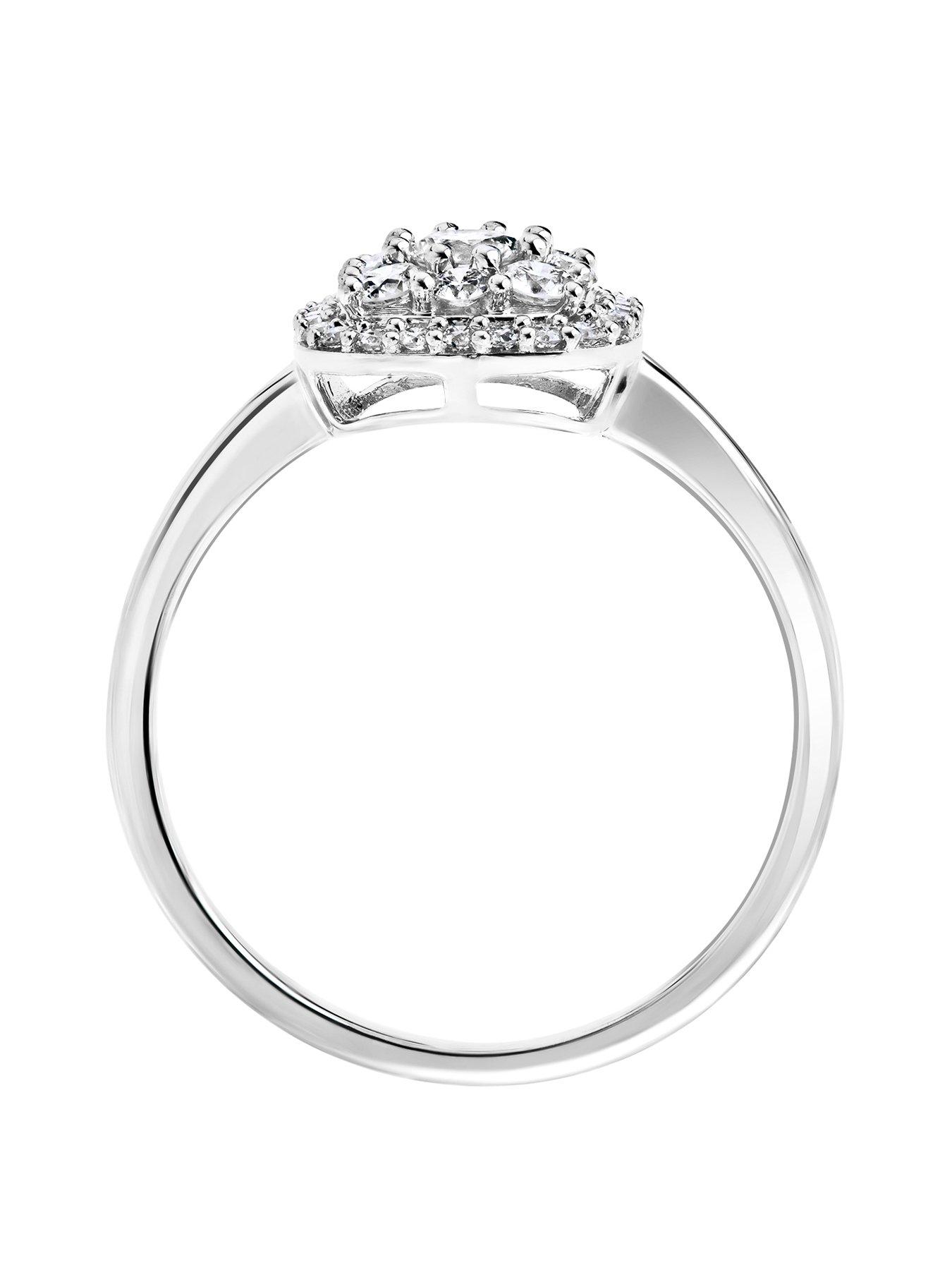 Image 3 of 5 of Created Brilliance Helen Created Brilliance 9ct White Gold 0.50ct Lab Grown Diamond Cluster Ring