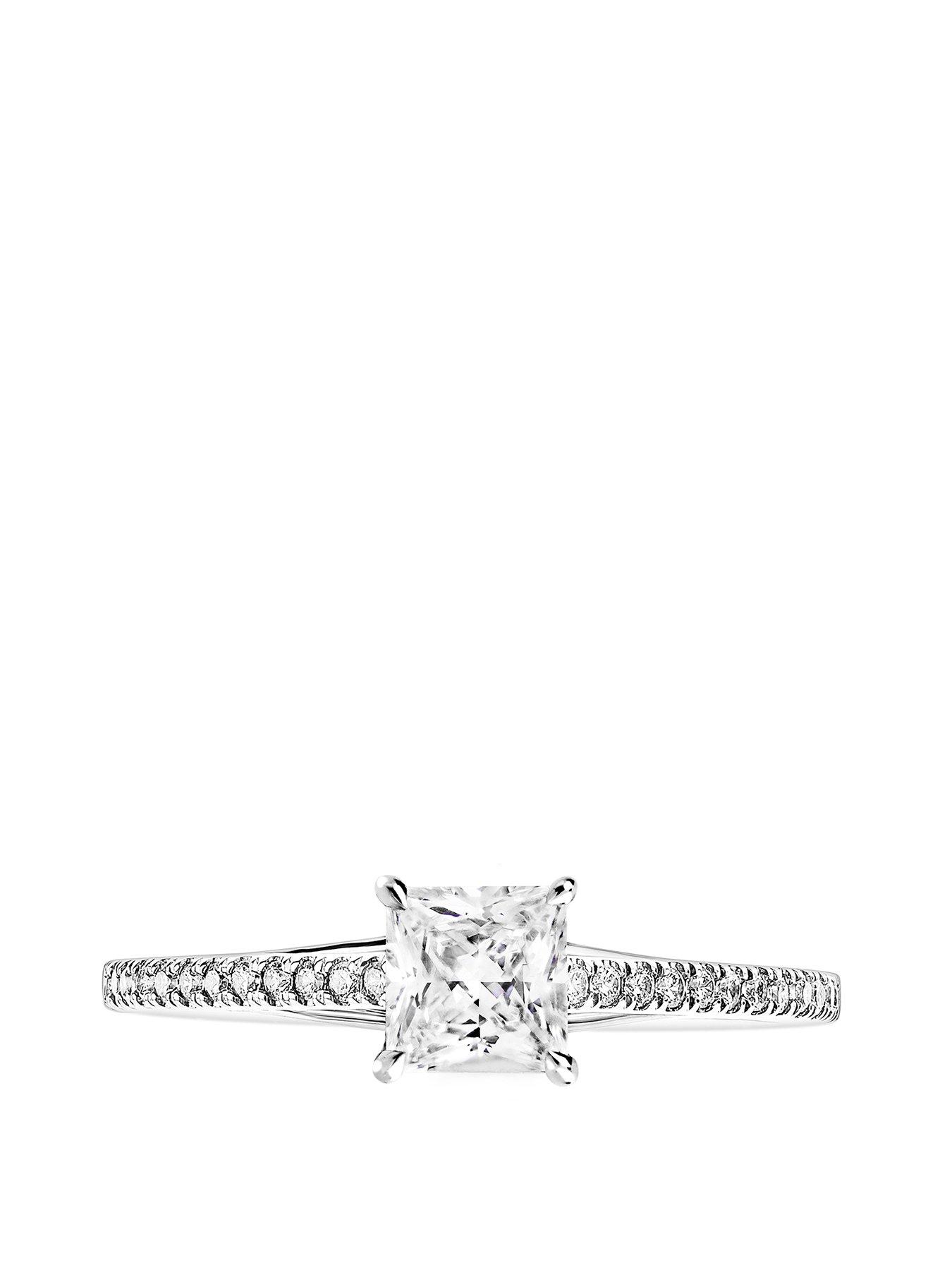 Image 2 of 6 of Created Brilliance Vivian Created Brilliance 9ct White Gold Princess Cut 0.68ct Lab Grown Diamond Ring