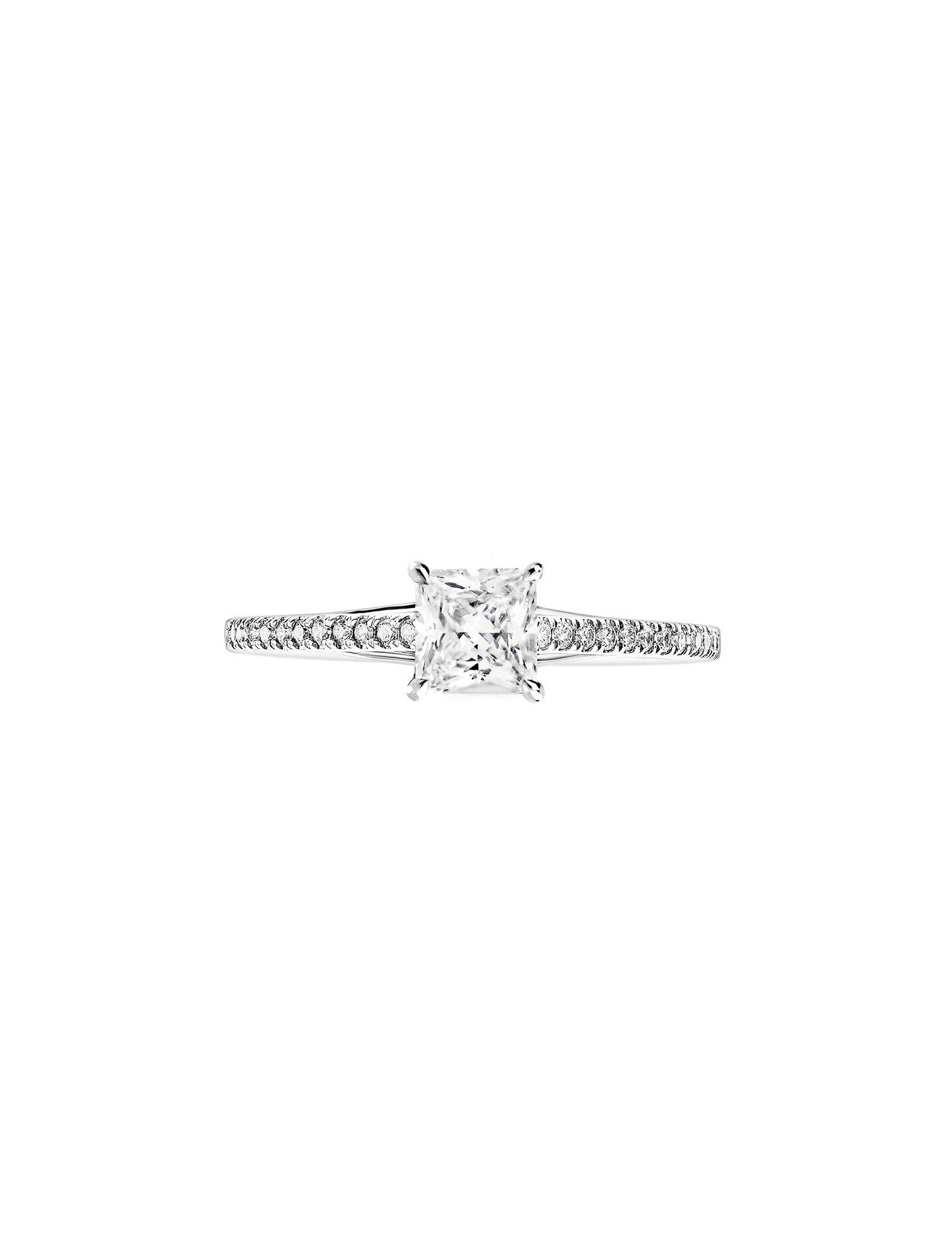 Image 3 of 6 of Created Brilliance Vivian Created Brilliance 9ct White Gold Princess Cut 0.68ct Lab Grown Diamond Ring