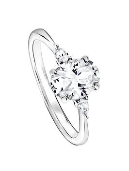 created brilliance rebecca created brilliance 18ct white gold oval and pear 1ct lab grown diamond ring