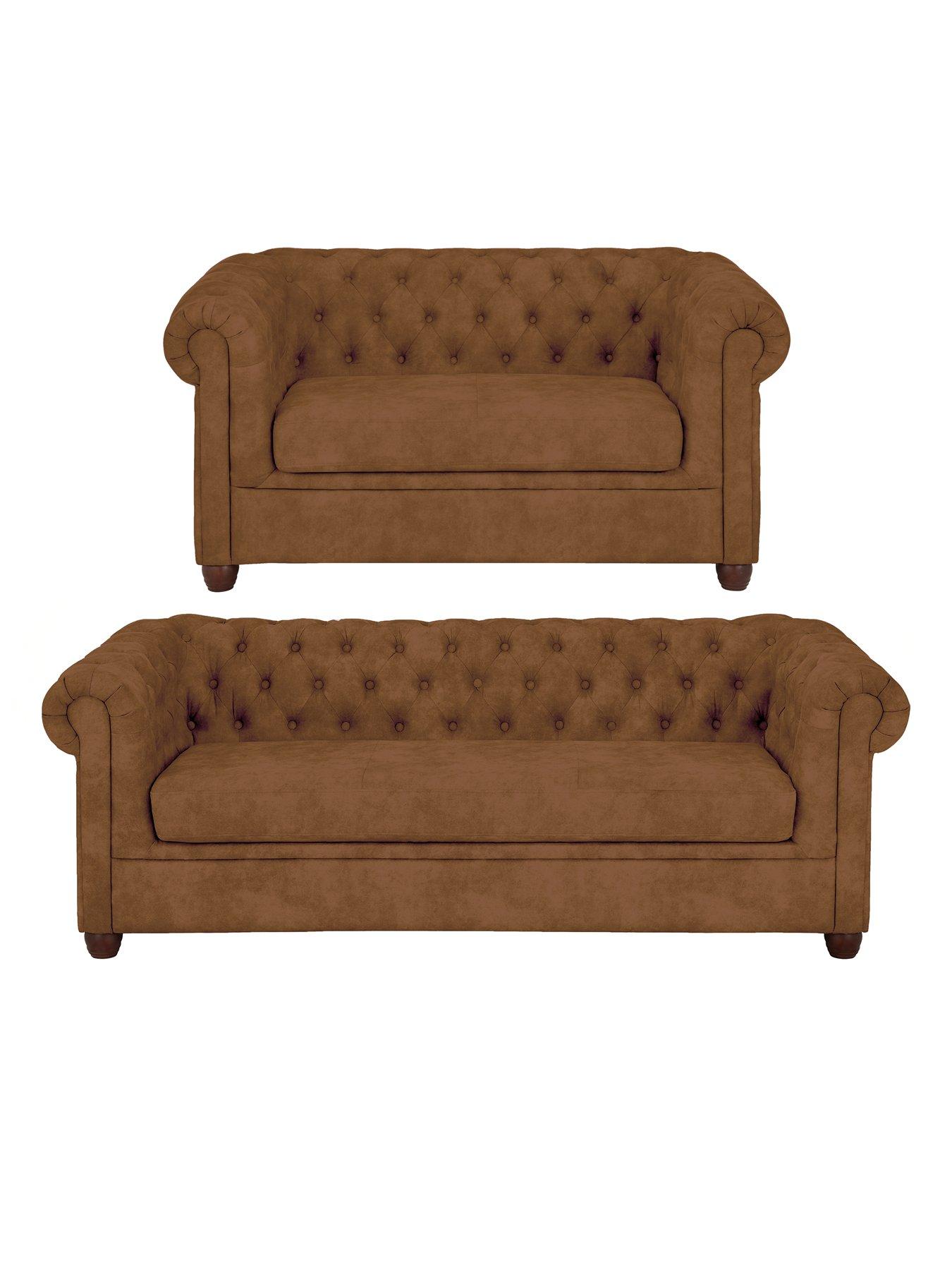 Very Home Willow 3 Seater + 2 Seater Tweed Sofa Set (Buy and SAVE!)