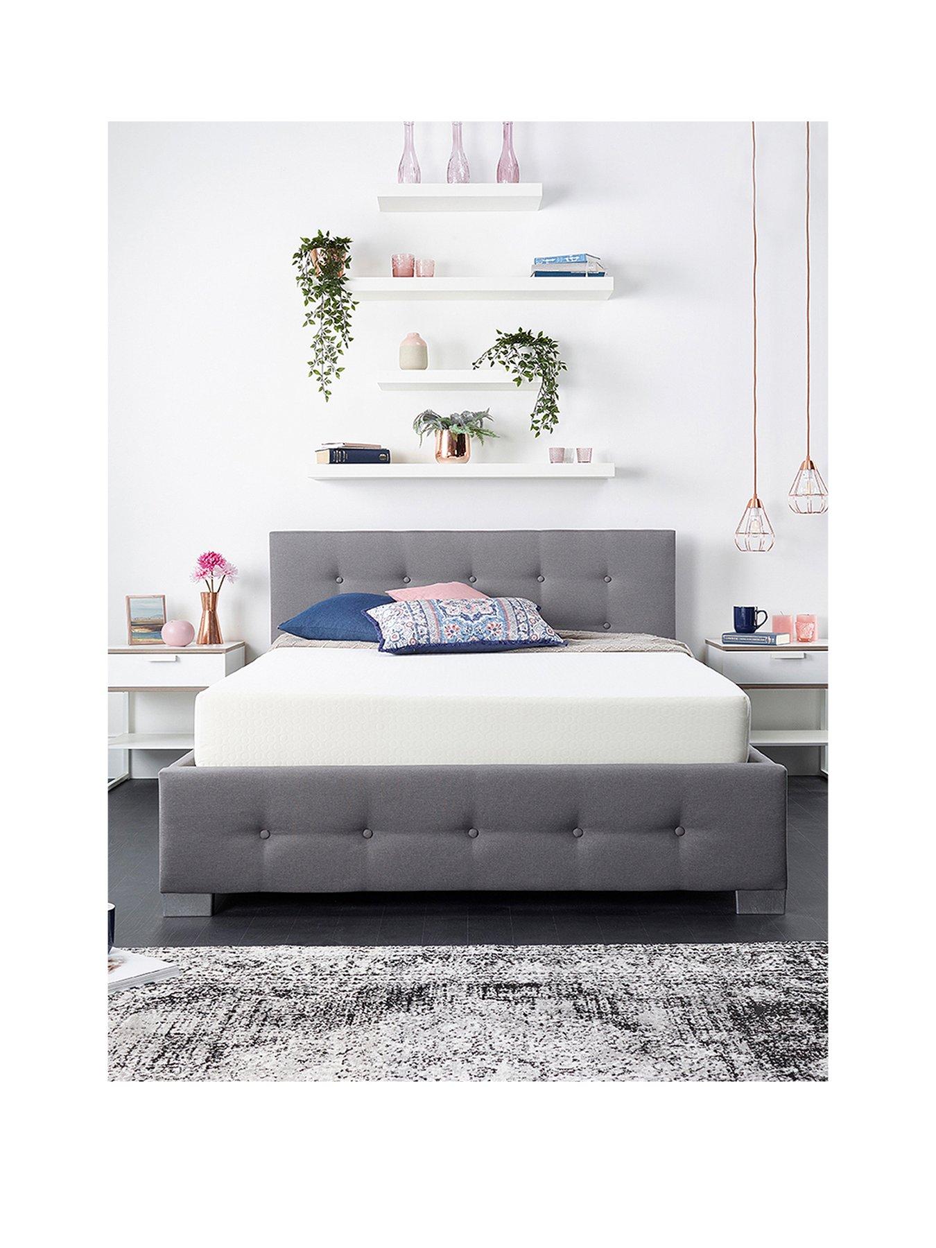 Image 1 of 5 of Aspire End Lift Up Linen Ottoman Bed - Grey