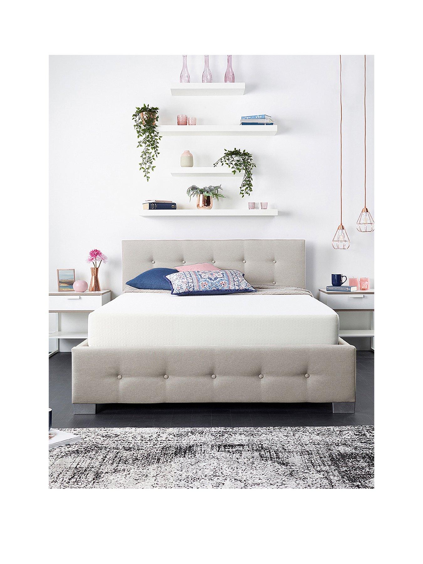 Product photograph of Aspire End Lift Up Linen Ottoman Double Bed from very.co.uk