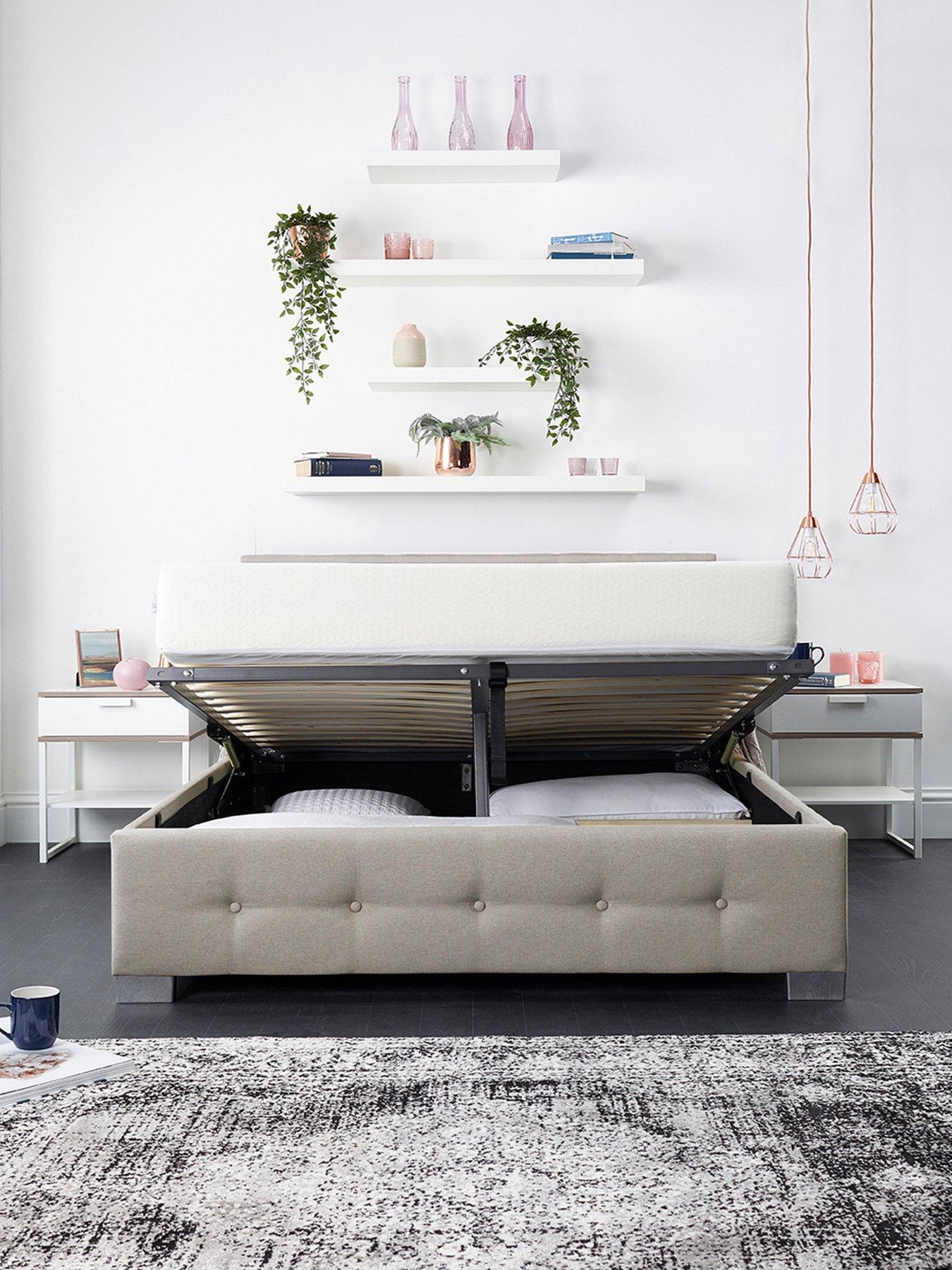 Image 4 of 5 of Aspire End Lift Up Linen Ottoman&nbsp;Bed - Natural