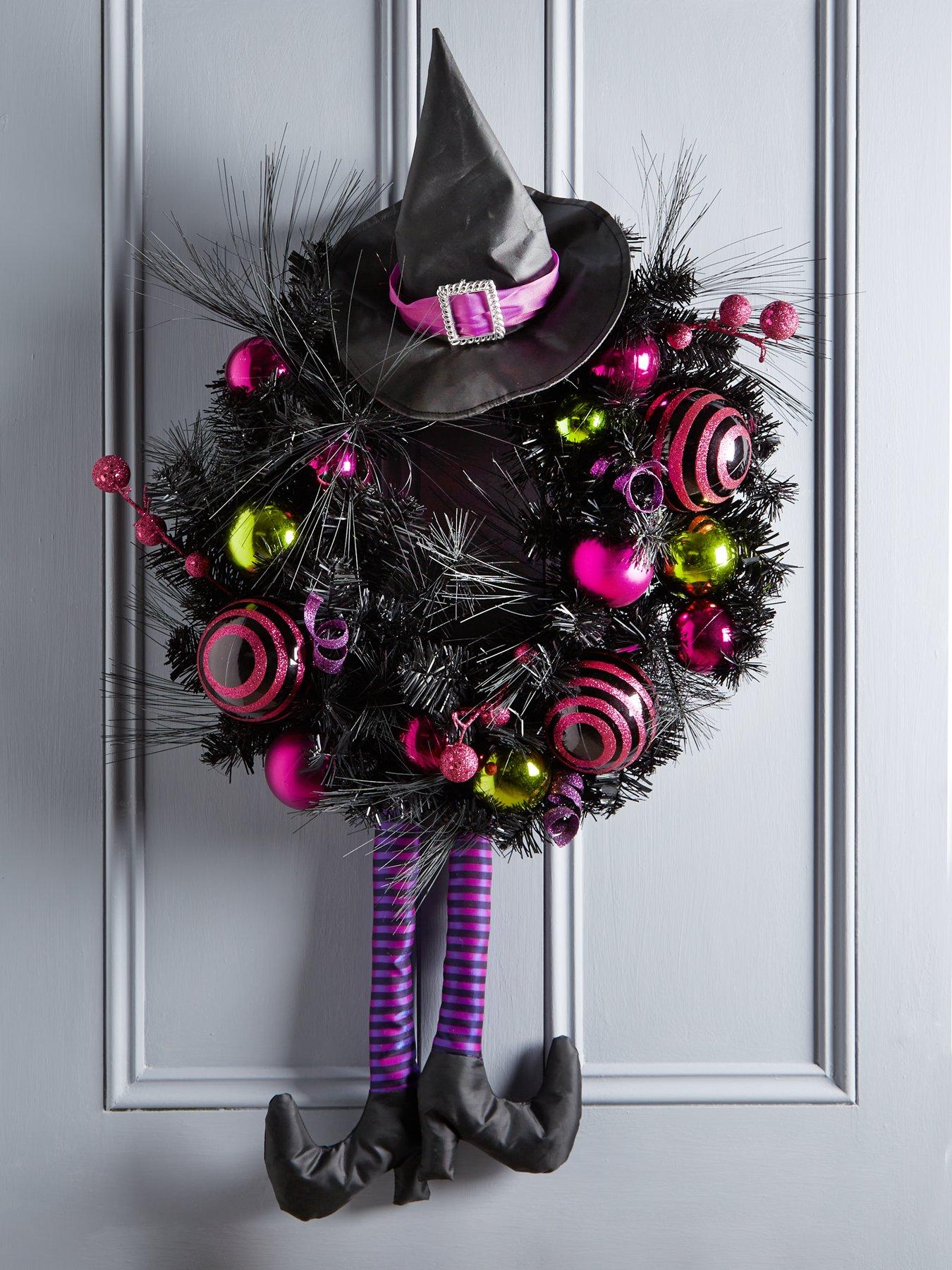 Festive Halloween Witch Wreath