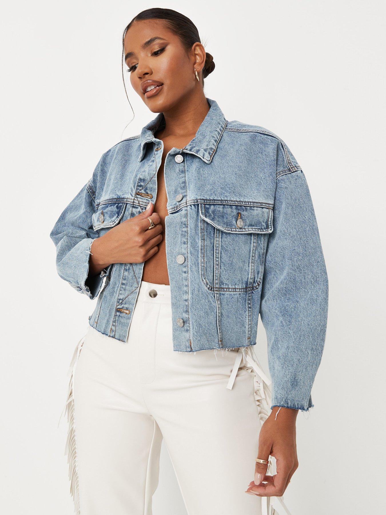 Missguided Pleat Back Oversized Denim 
