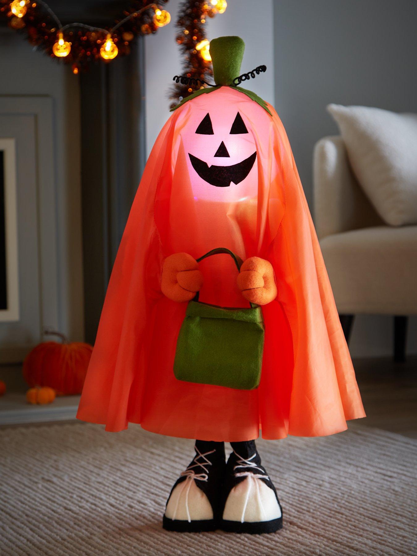 Standing Light Up Pumpkin Ghost Halloween Decoration | very.co.uk