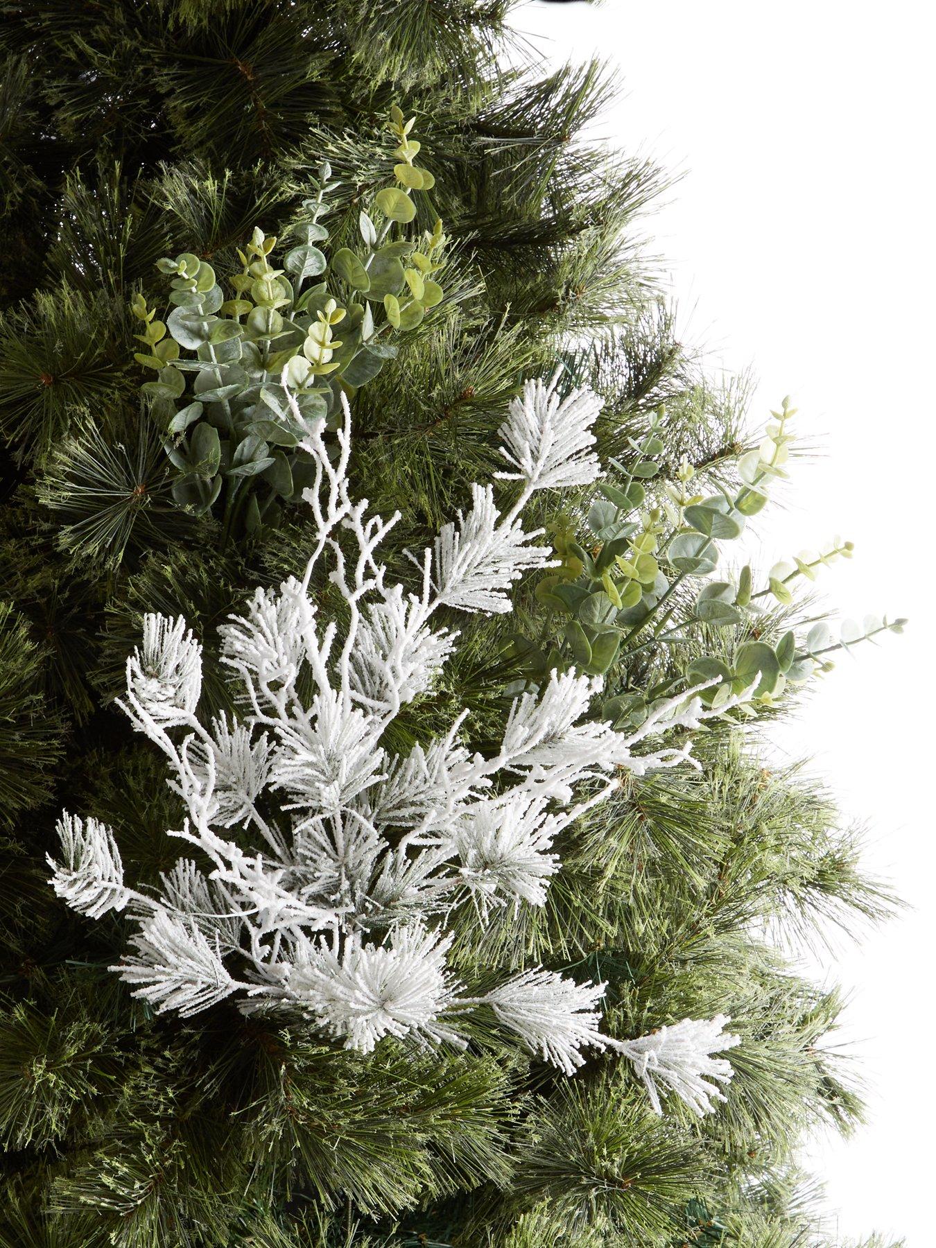 Set of 4 Flocked Christmas Tree Picks very.co.uk