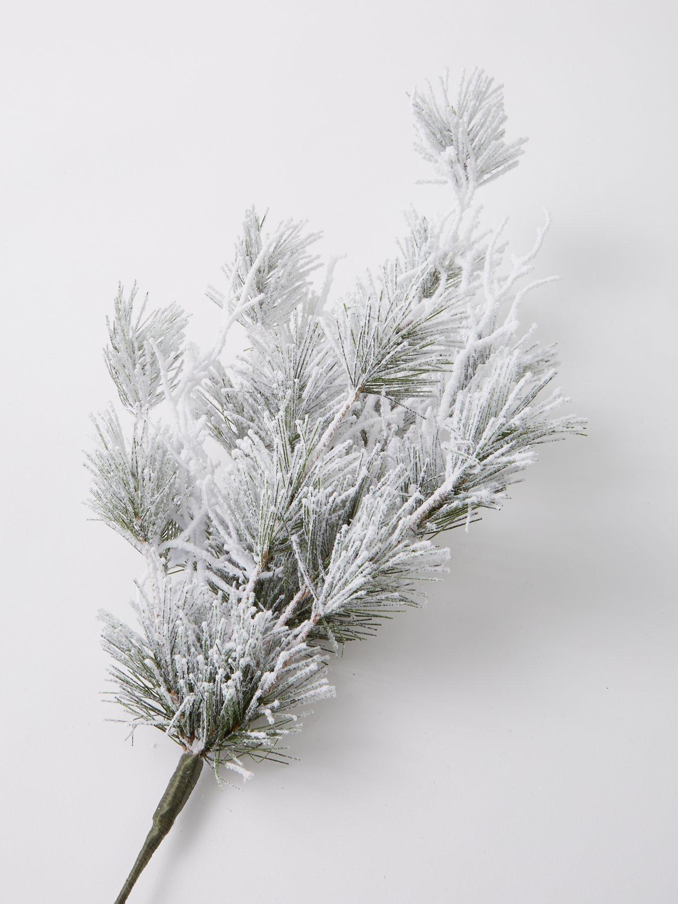 Set of 4 Flocked Christmas Tree Picks Very.co.uk