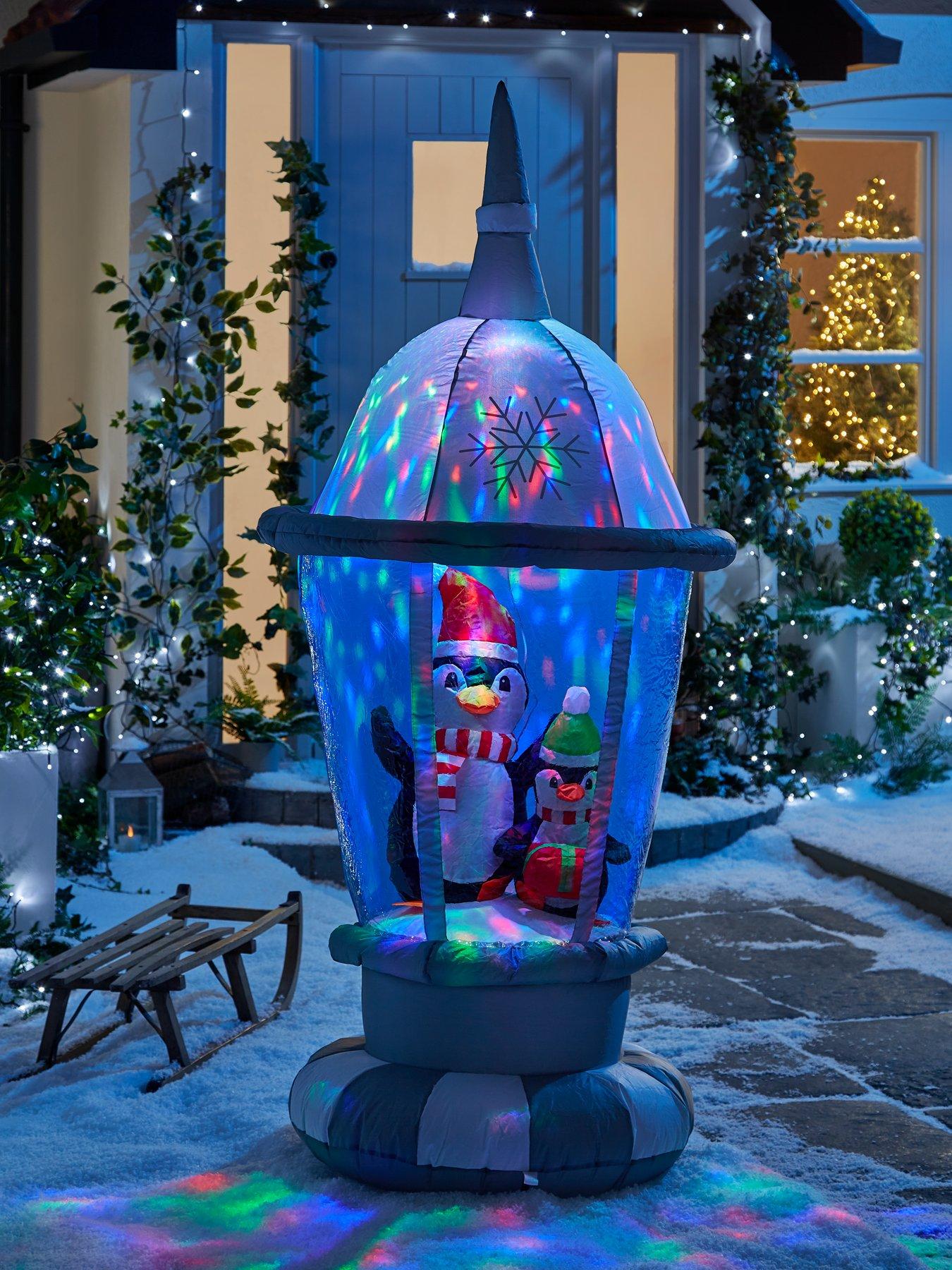 Christmas　Outdoor　Penguin　Scene　Up　Inflatable　Light　Decoration