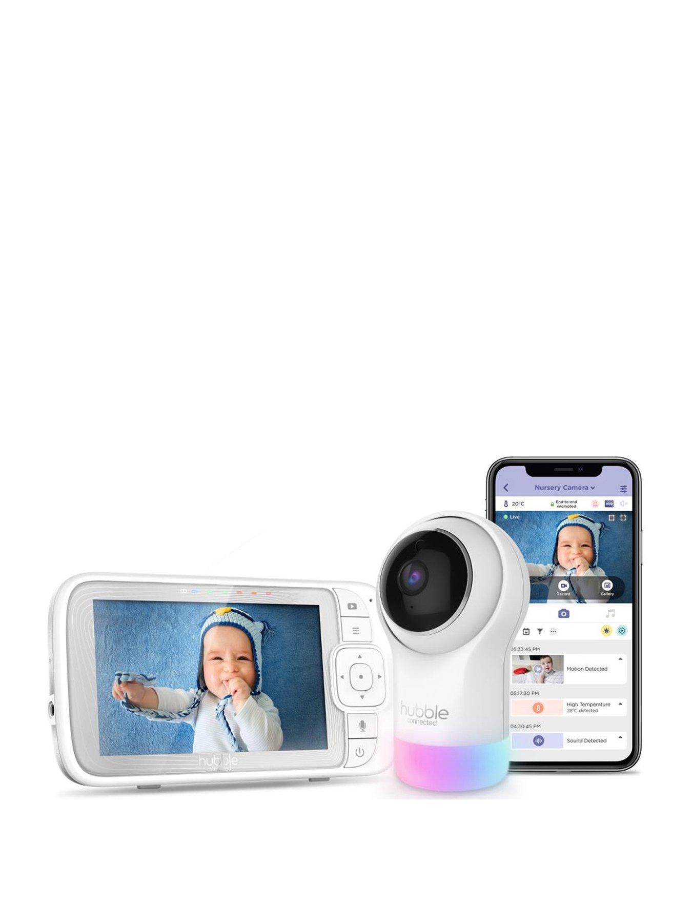 Hubble Nursery Pal Glow+ 5'' Connected HD Baby Monitor with Pan, Tilt  &  Zoom Camera with Night Light