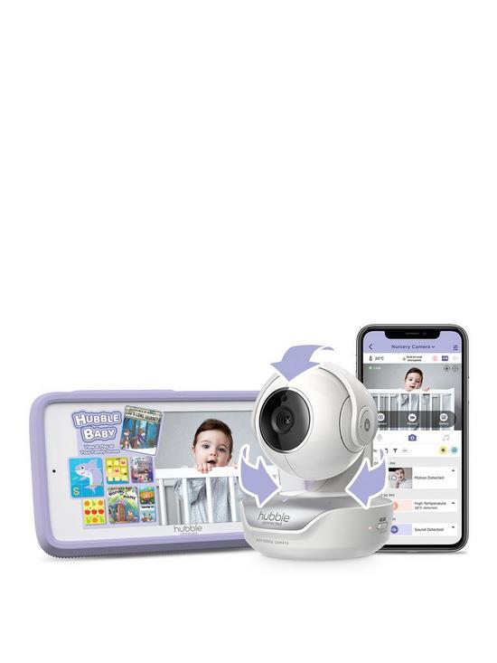front image of hubble-nursery-pal-deluxe-connected-5-baby-monitor-with-ptz-camera