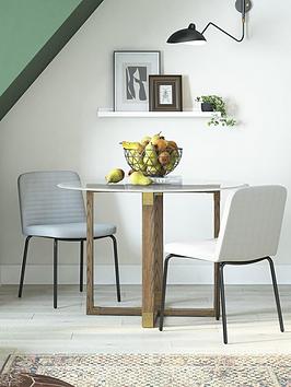 Product photograph of Dorel Home Corey Dining Chair Grey Linen 2pk from very.co.uk