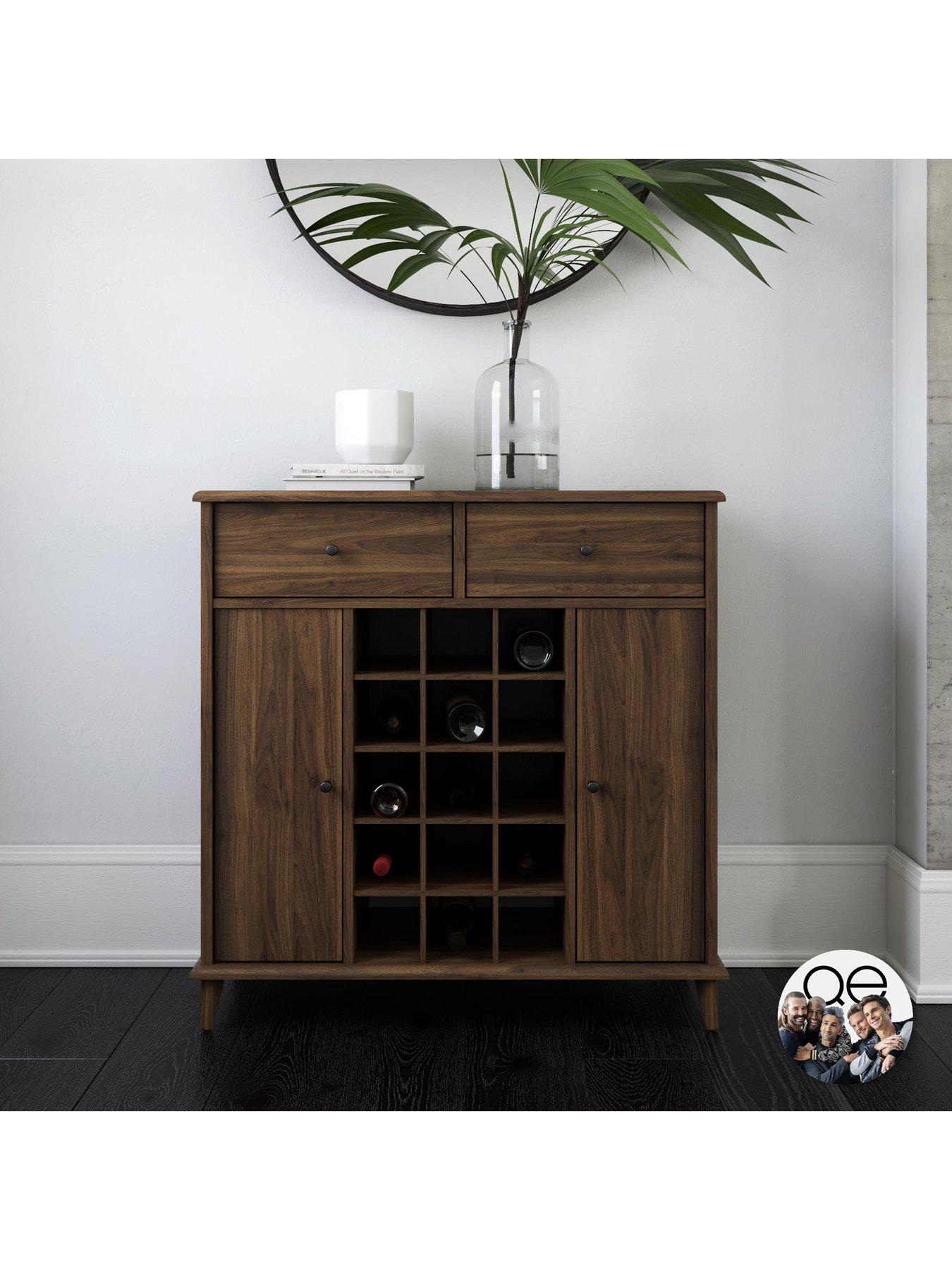Product photograph of Queer Eye Farnsworth 2 Door 2 Drawer Bar Cabinet from very.co.uk