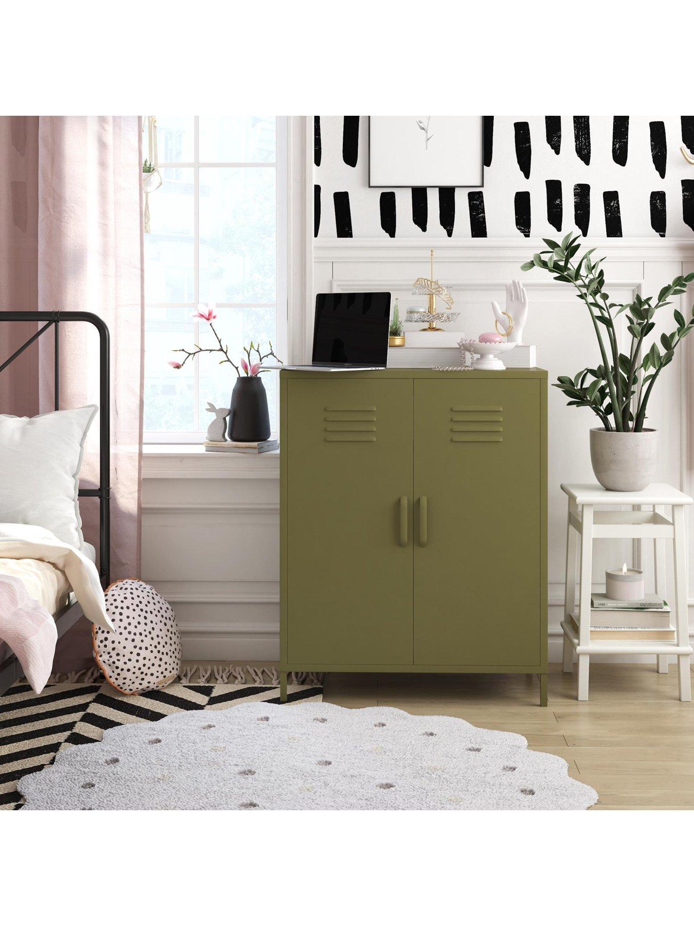 Dorel Home Bradford 2 Door Metal Storage Cabinet - Green