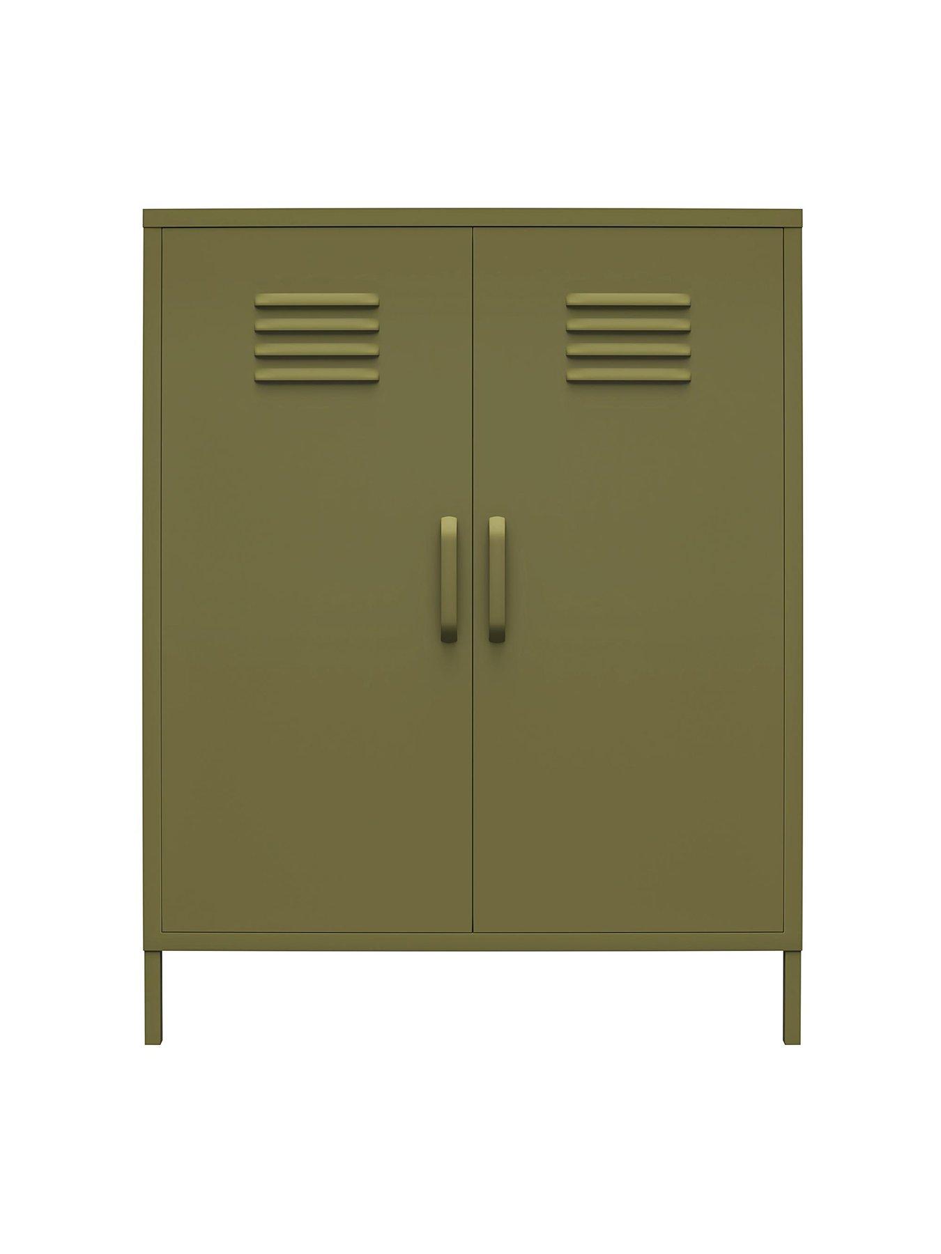 Image 6 of 6 of Dorel Home Bradford 2 Door Metal Storage Cabinet - Green