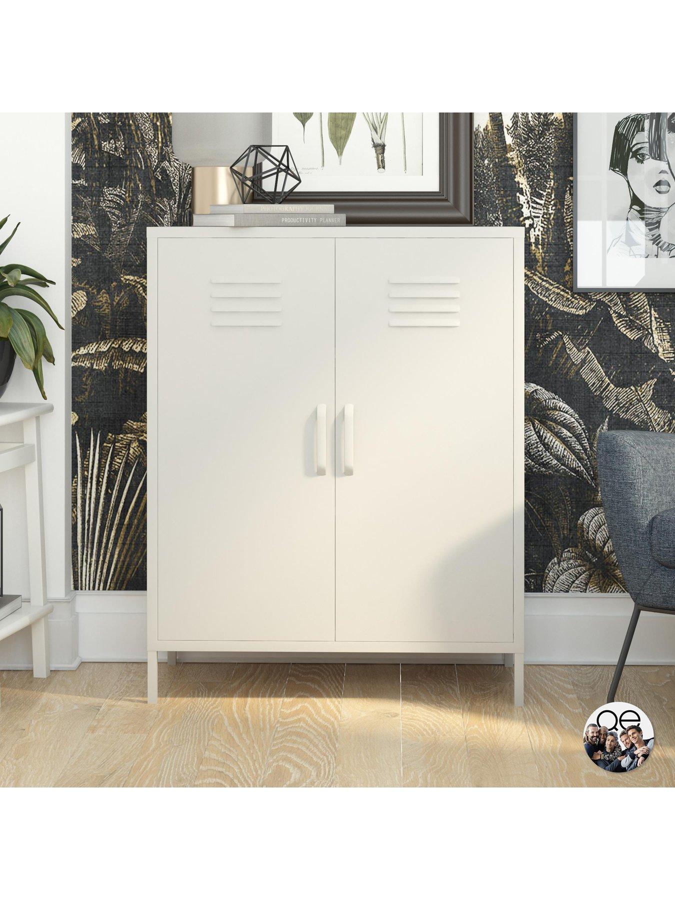 Dorel Home Bradford 2 Door Metal Storage Cabinet - Taupe