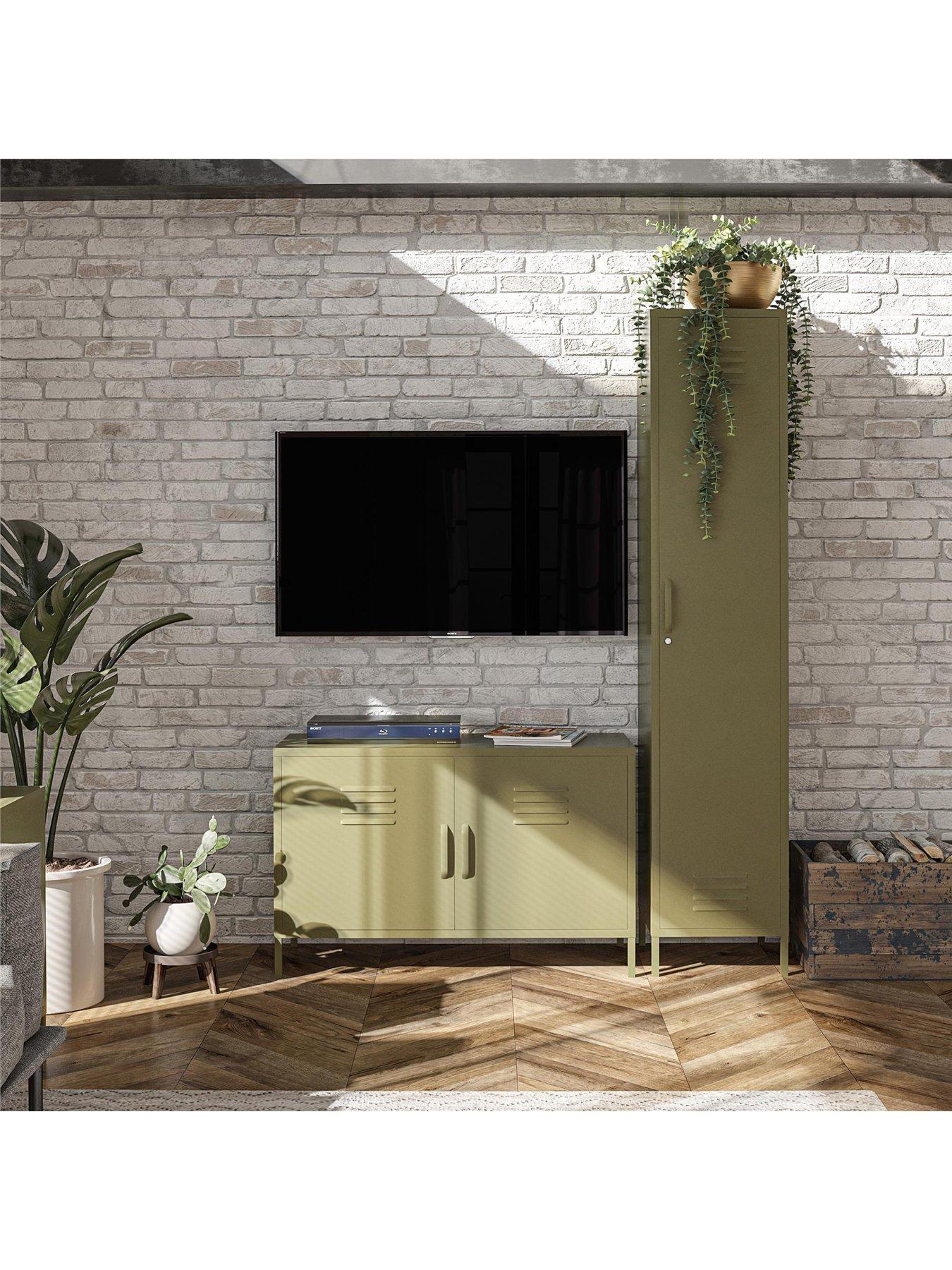 Dorel Home Bradford 2 Door Metal Accent Cabinet - Green