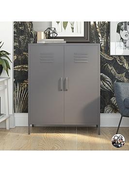 Product photograph of Dorel Home Bradford 2 Door Metal Storage Cabinet from very.co.uk