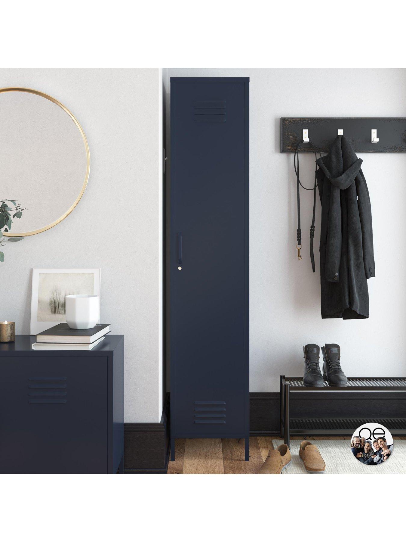 Image 1 of 6 of Dorel Home Bradford Single Metal Storage Cabinet
