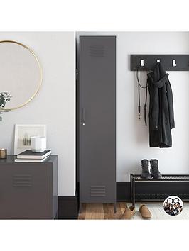 Product photograph of Dorel Home Bradford Single Metal Storage Cabinet from very.co.uk