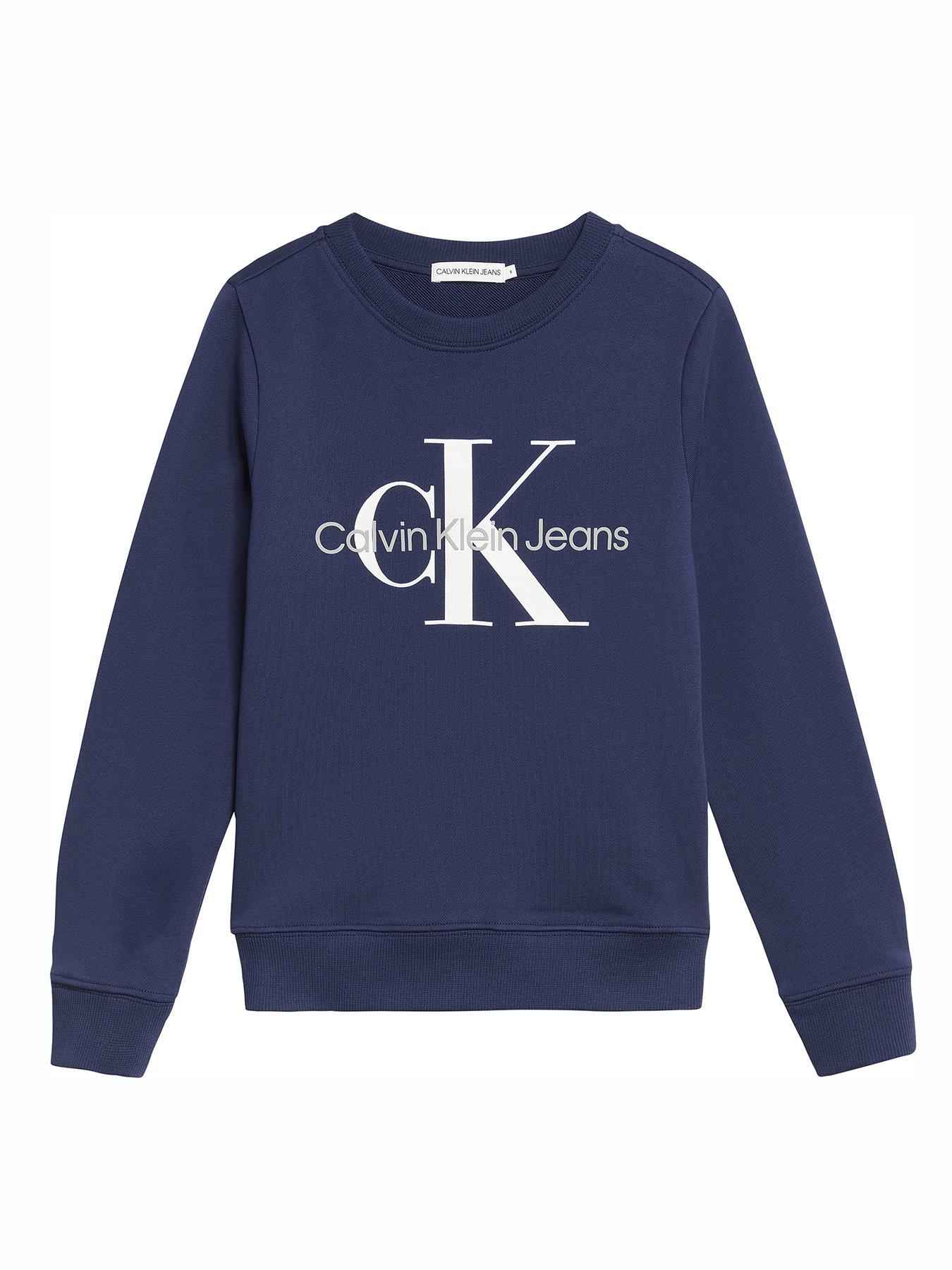 Calvin Klein Jeans Kids Monogram Logo Sweatshirt - Navy