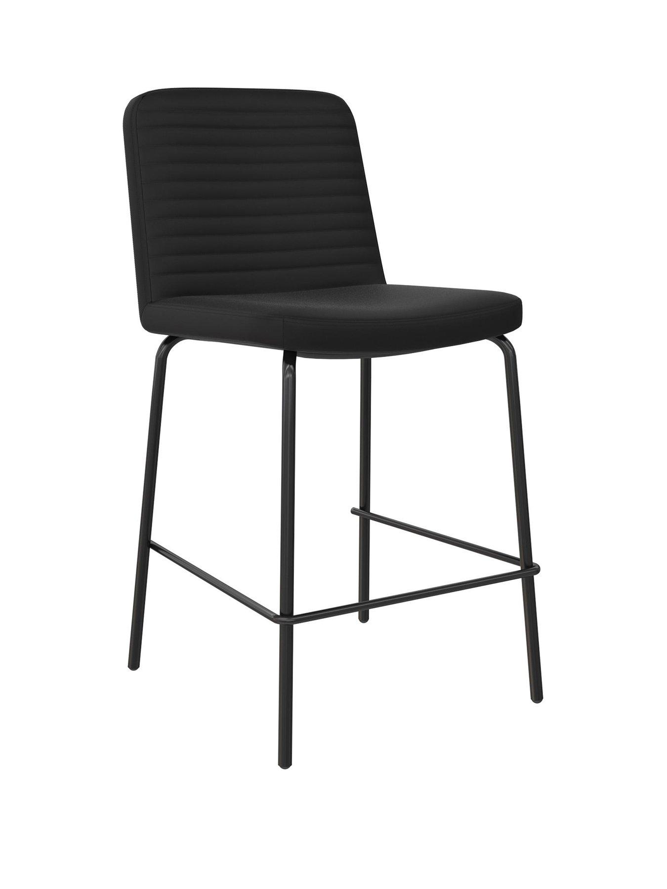 Image 2 of 6 of Dorel Home Corey Counter Stool Black Faux Leather